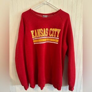 Red 'Kansas City' Graphic Sweatshirt